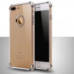 Wholesale iPhone 8 / 7 Metallic Electroplate Style Clear Case (Silver)